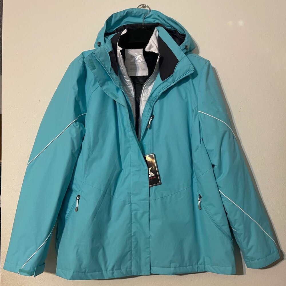 ZeroXposure Woman Hoodie Jacket w Removable Double Lining , Starlight (Blue) XXL